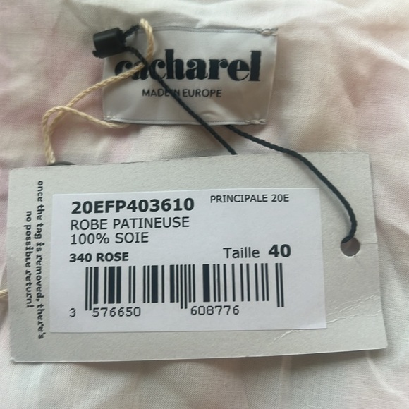 NWT Cacharel Silk Floral Dress - Picture 7 of 10